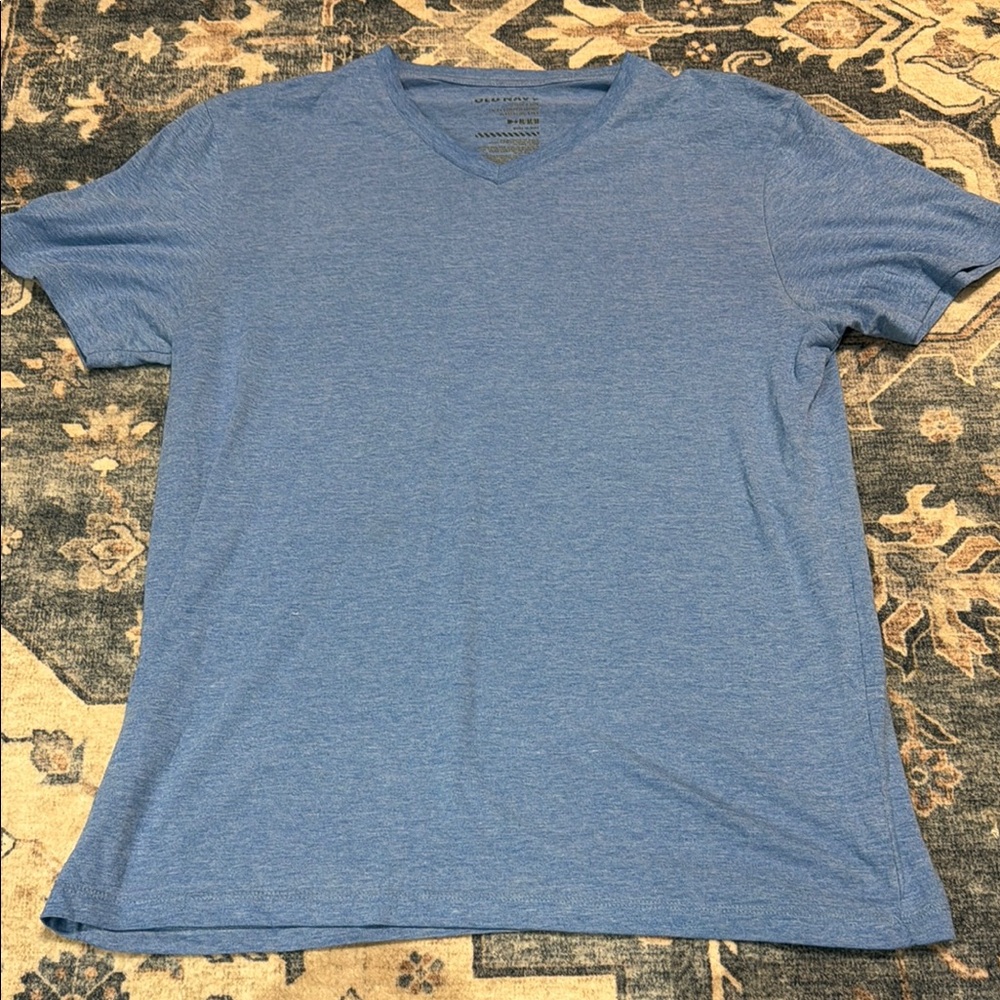 Men's V-Neck Performance T-Shirt - Blue